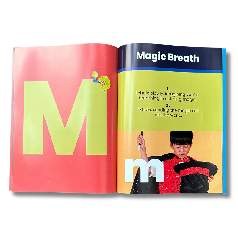 Calmee Breathes with the ABC's (book with 26 mindfulness techniques)
