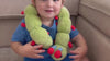 Children using Calm Caterpillar sensory tools: stretching Calmee, wearing Flutter and breathing with Bloomie